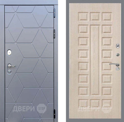 Входная металлическая Дверь Стоп КОСМО ФЛ-183 Беленый дуб в Подольск