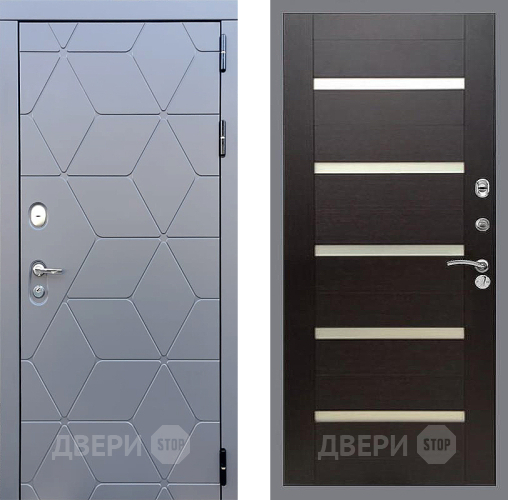 Входная металлическая Дверь Стоп КОСМО СБ-14 венге поперечный в Подольск