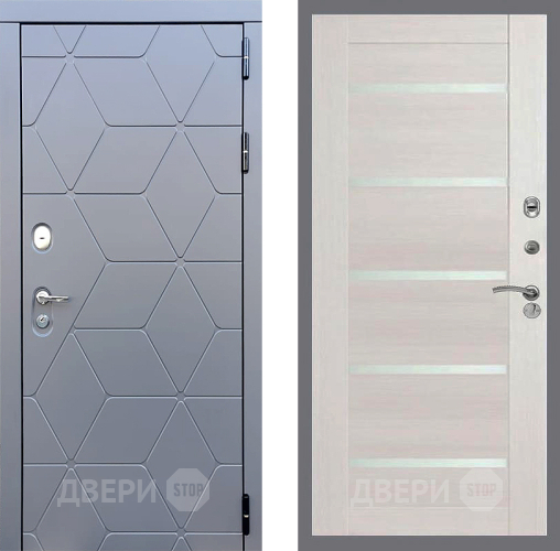 Входная металлическая Дверь Стоп КОСМО СБ-14 Лиственница беж в Подольск