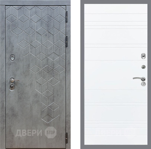 Входная металлическая Дверь Стоп БЕТОН Лайн Силк Сноу в Подольск