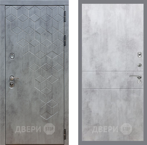 Входная металлическая Дверь Стоп БЕТОН ФЛ-290 Бетон светлый в Подольск