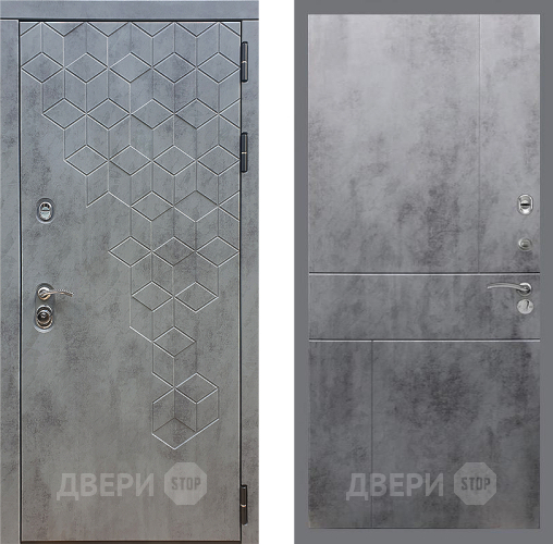 Входная металлическая Дверь Стоп БЕТОН ФЛ-290 Бетон темный в Подольск