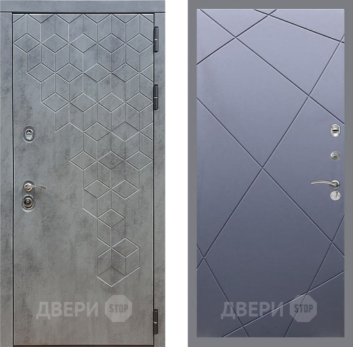 Входная металлическая Дверь Стоп БЕТОН ФЛ-291 Силк титан в Подольск