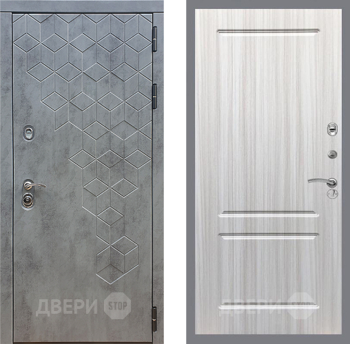 Входная металлическая Дверь Стоп БЕТОН ФЛ-117 Сандал белый в Подольск