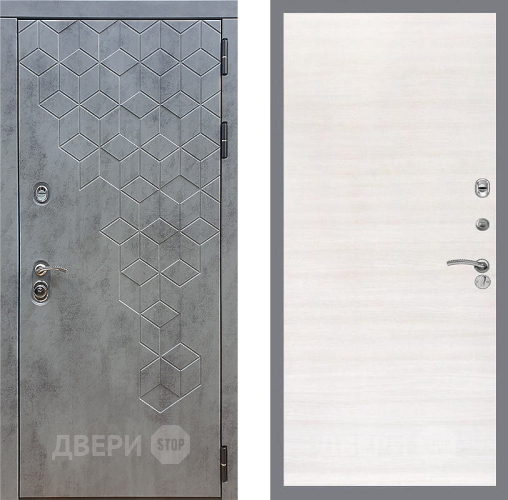 Входная металлическая Дверь Стоп БЕТОН Гладкая Акация светлая в Подольск