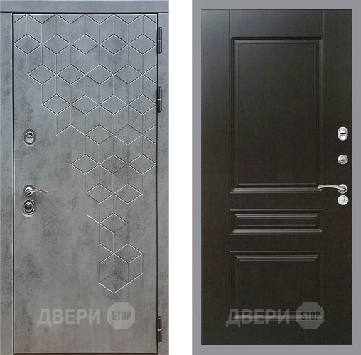 Входная металлическая Дверь Стоп БЕТОН ФЛ-243 Венге в Подольск