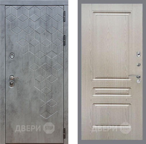 Входная металлическая Дверь Стоп БЕТОН ФЛ-243 Беленый дуб в Подольск