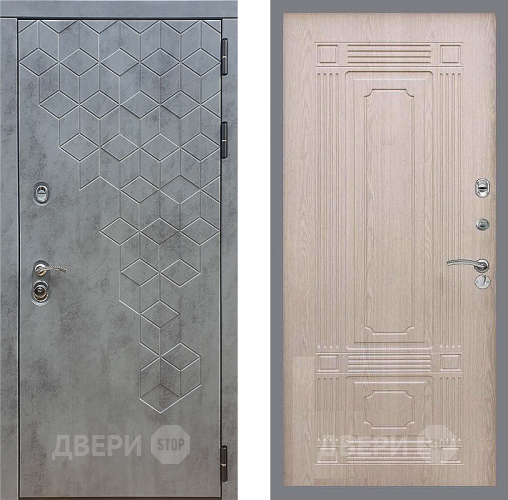 Входная металлическая Дверь Стоп БЕТОН ФЛ-2 Беленый дуб в Подольск
