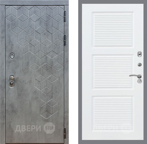 Входная металлическая Дверь Стоп БЕТОН ФЛ-1 Силк Сноу в Подольск