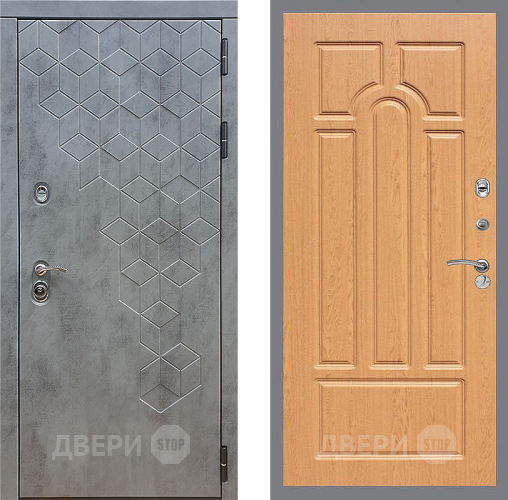 Входная металлическая Дверь Стоп БЕТОН ФЛ-58 Дуб в Подольск