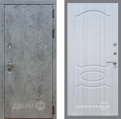 Входная металлическая Дверь Стоп БЕТОН ФЛ-128 Сандал белый в Подольск