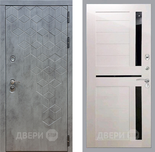 Входная металлическая Дверь Стоп БЕТОН СБ-18 Лиственница беж в Подольск