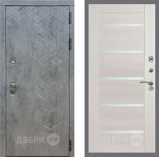 Входная металлическая Дверь Стоп БЕТОН СБ-14 Лиственница беж в Подольск