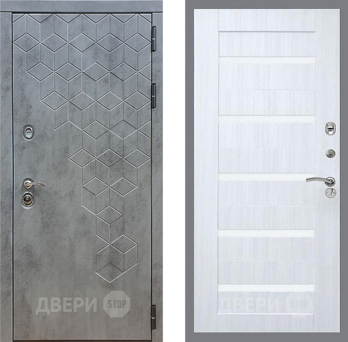 Входная металлическая Дверь Стоп БЕТОН СБ-14 Сандал белый в Подольск