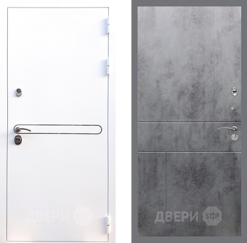 Входная металлическая Дверь Стоп Лайн Вайт ФЛ-290 Бетон темный в Подольск