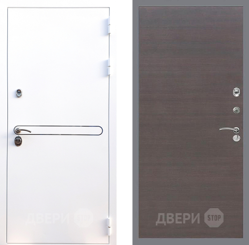 Входная металлическая Дверь Стоп Лайн Вайт Гладкая венге поперечный в Подольск