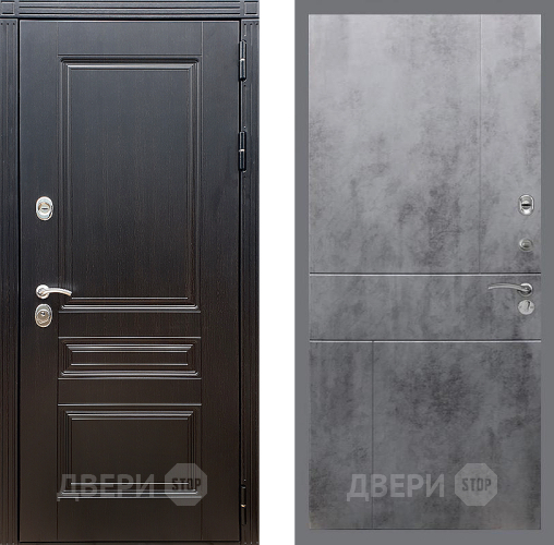 Входная металлическая Дверь Стоп МЕГАПОЛИС ФЛ-290 Бетон темный в Подольск
