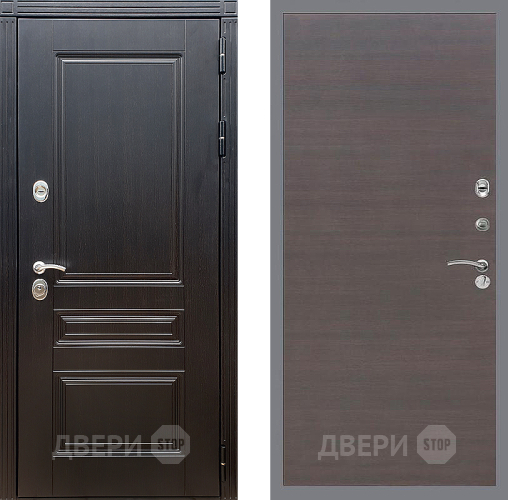 Входная металлическая Дверь Стоп МЕГАПОЛИС Гладкая венге поперечный в Подольск