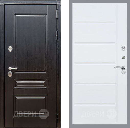Входная металлическая Дверь Стоп МЕГАПОЛИС ФЛ-102 Белый ясень в Подольск