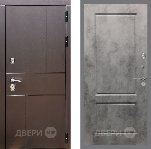 Входная металлическая Дверь Стоп УРБАН ФЛ-117 Бетон темный в Подольск