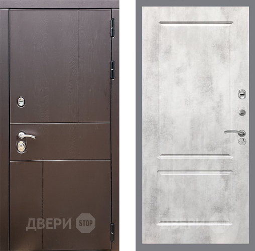 Входная металлическая Дверь Стоп УРБАН ФЛ-117 Бетон светлый в Подольск