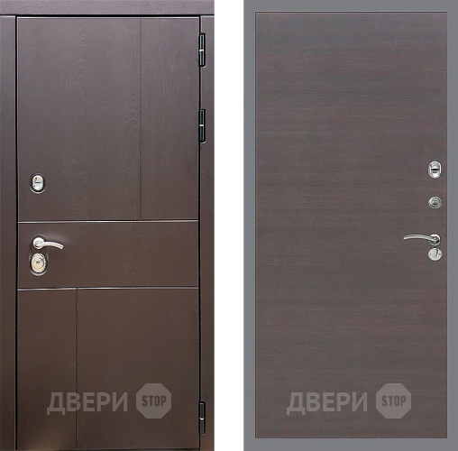Входная металлическая Дверь Стоп УРБАН Гладкая венге поперечный в Подольск