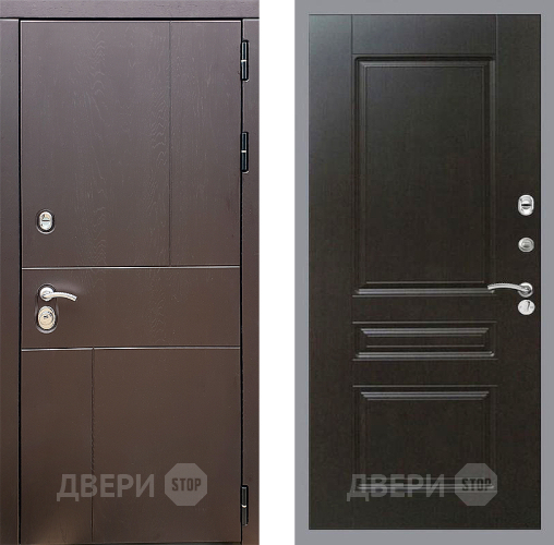 Входная металлическая Дверь Стоп УРБАН ФЛ-243 Венге в Подольск