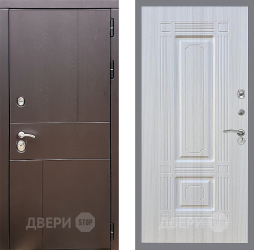 Входная металлическая Дверь Стоп УРБАН ФЛ-2 Сандал белый в Подольск