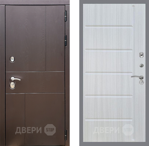 Входная металлическая Дверь Стоп УРБАН ФЛ-102 Сандал белый в Подольск
