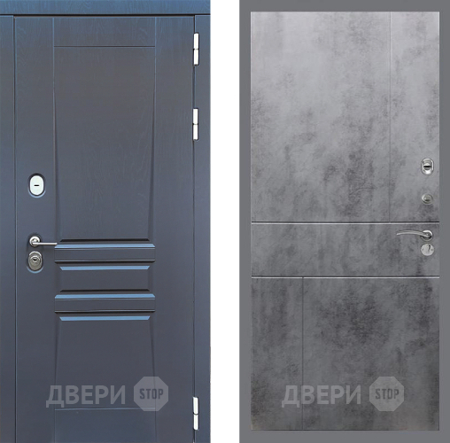 Входная металлическая Дверь Стоп ПЛАТИНУМ ФЛ-290 Бетон темный в Подольск