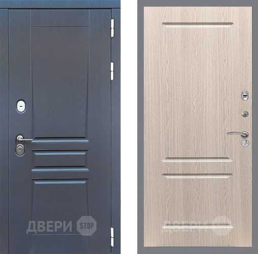 Входная металлическая Дверь Стоп ПЛАТИНУМ ФЛ-117 Беленый дуб в Подольск