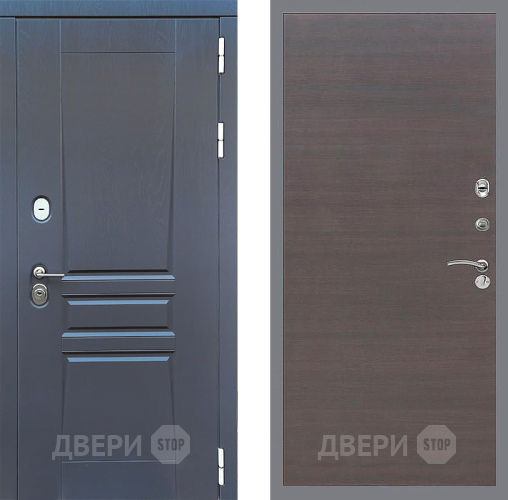 Входная металлическая Дверь Стоп ПЛАТИНУМ Гладкая венге поперечный в Подольск