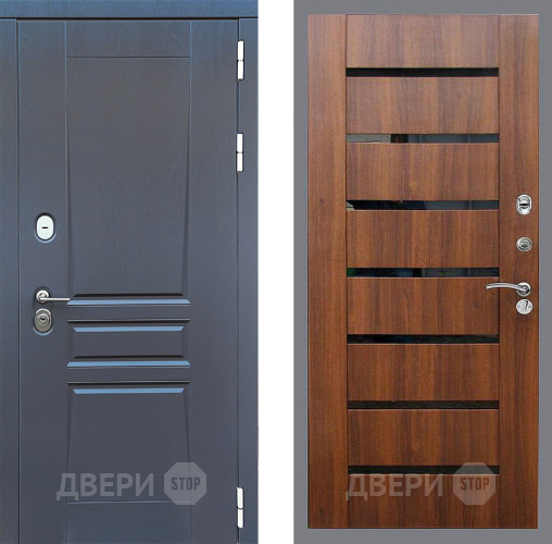 Входная металлическая Дверь Стоп ПЛАТИНУМ СБ-14 Орех бренди в Подольск