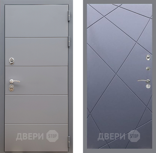 Входная металлическая Дверь Стоп АРТ ГРАФИТ ФЛ-291 Силк титан в Подольск