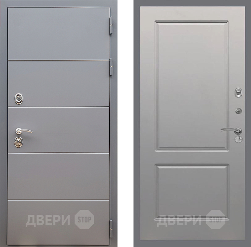 Входная металлическая Дверь Стоп АРТ ГРАФИТ ФЛ-117 Грей софт в Подольск