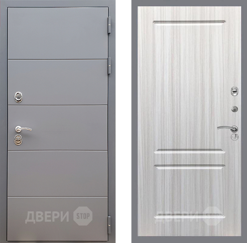 Входная металлическая Дверь Стоп АРТ ГРАФИТ ФЛ-117 Сандал белый в Подольск