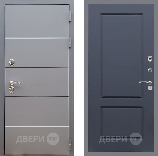 Входная металлическая Дверь Стоп АРТ ГРАФИТ ФЛ-117 Силк титан в Подольск