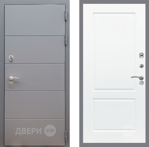 Входная металлическая Дверь Стоп АРТ ГРАФИТ ФЛ-117 Силк Сноу в Подольск