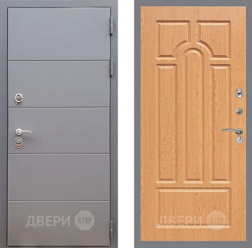 Входная металлическая Дверь Стоп АРТ ГРАФИТ ФЛ-58 Дуб в Подольск