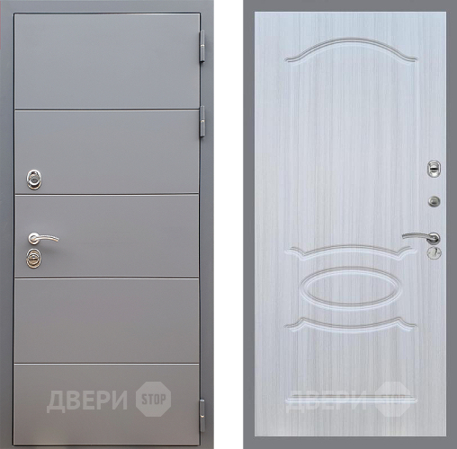 Входная металлическая Дверь Стоп АРТ ГРАФИТ ФЛ-128 Сандал белый в Подольск