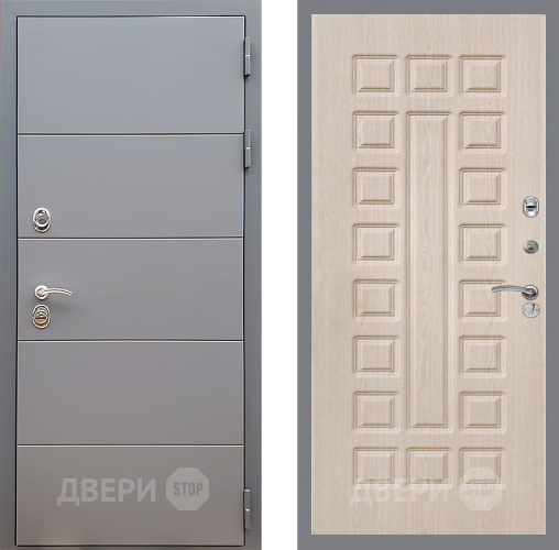 Входная металлическая Дверь Стоп АРТ ГРАФИТ ФЛ-183 Беленый дуб в Подольск