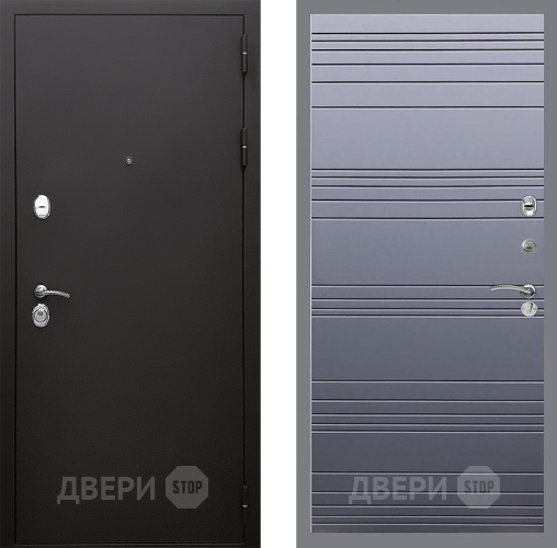 Входная металлическая Дверь Стоп КЛАССИК Шагрень Лайн Силк титан в Подольск
