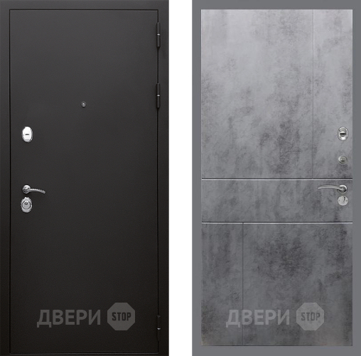Входная металлическая Дверь Стоп КЛАССИК Шагрень ФЛ-290 Бетон темный в Подольск