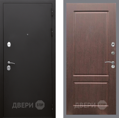 Входная металлическая Дверь Стоп КЛАССИК Шагрень ФЛ-117 Орех премиум в Подольск