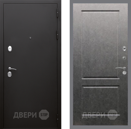 Входная металлическая Дверь Стоп КЛАССИК Шагрень ФЛ-117 Штукатурка графит в Подольск