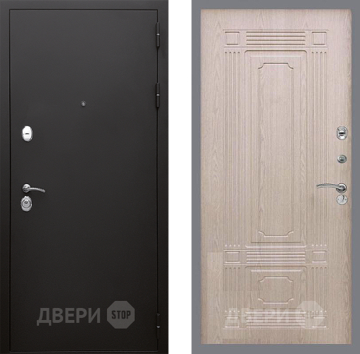 Входная металлическая Дверь Стоп КЛАССИК Шагрень ФЛ-2 Беленый дуб в Подольск