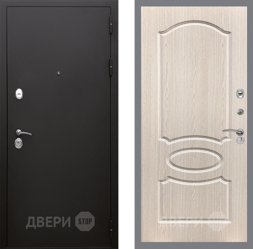 Входная металлическая Дверь Стоп КЛАССИК Шагрень ФЛ-128 Беленый дуб в Подольск