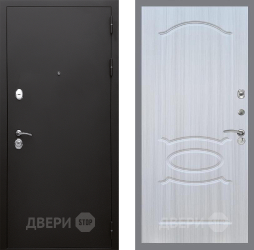 Входная металлическая Дверь Стоп КЛАССИК Шагрень ФЛ-128 Сандал белый в Подольск