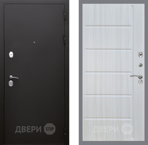 Входная металлическая Дверь Стоп КЛАССИК Шагрень ФЛ-102 Сандал белый в Подольск