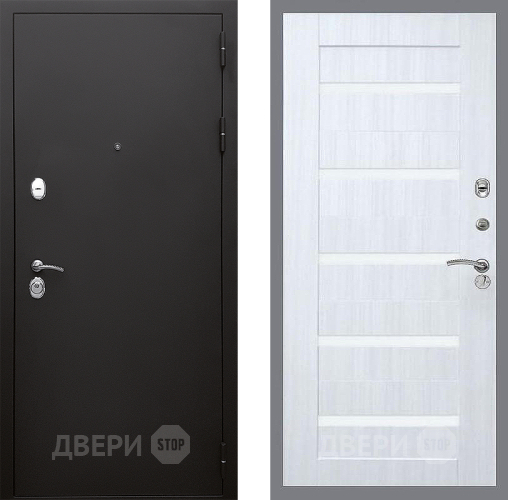Входная металлическая Дверь Стоп КЛАССИК Шагрень СБ-14 Сандал белый в Подольск